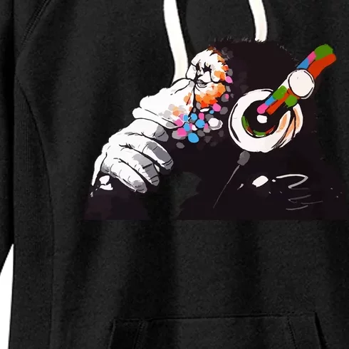 Dj Monkey Thinker Women's Fleece Hoodie