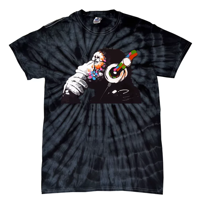 Dj Monkey Thinker Tie-Dye T-Shirt