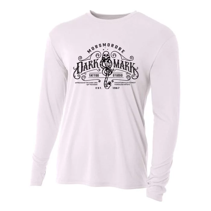 Dark Mark Tattoo Studio Cooling Performance Long Sleeve Crew