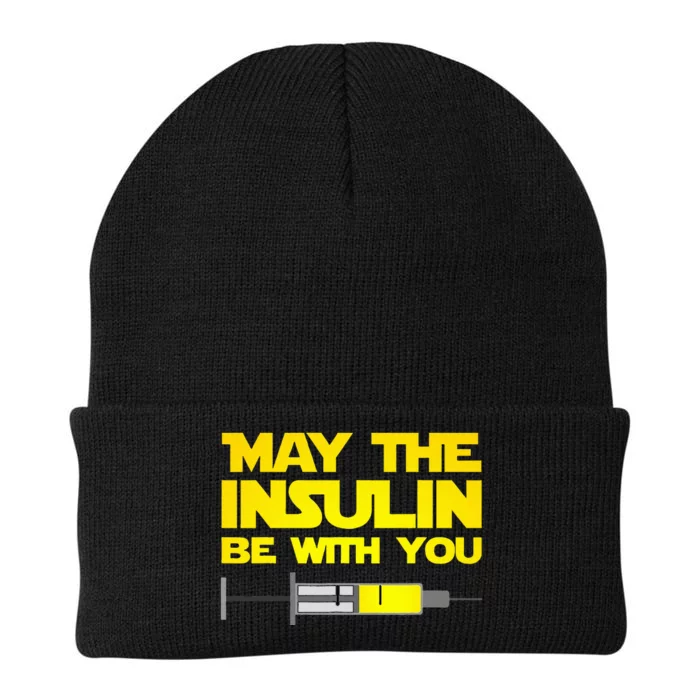 Diabetes May The Insulin Be With You Gift Knit Cap Winter Beanie