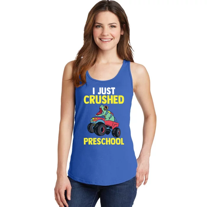 Dinosaur Monster Truck Preschool Gift Ladies Essential Tank