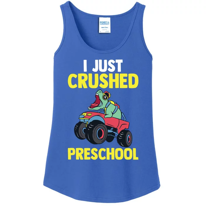 Dinosaur Monster Truck Preschool Gift Ladies Essential Tank