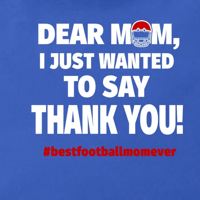 Dear Mom Thank You Gift Best Football Mom Ever Gift Zip Tote Bag