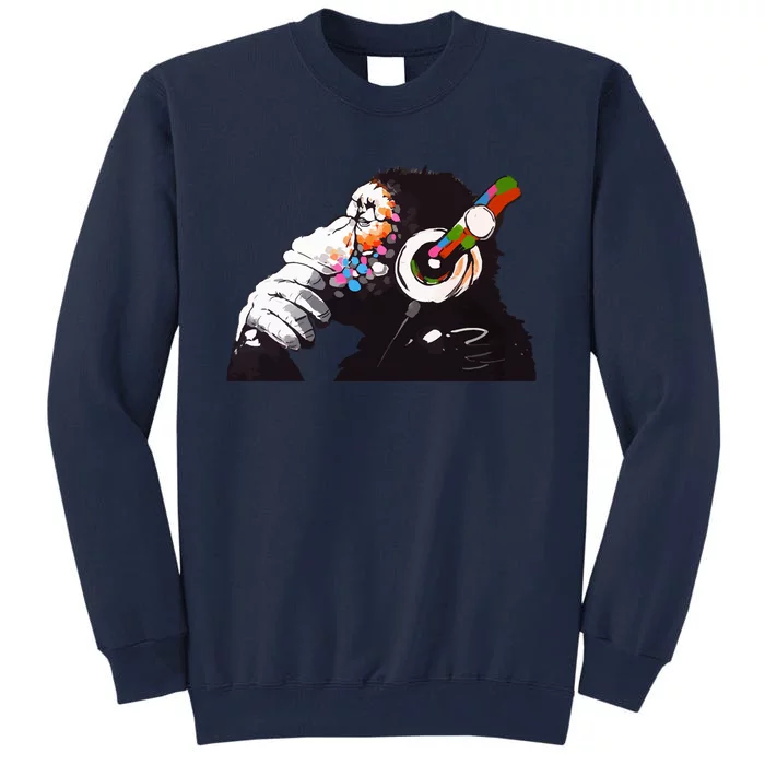 Dj Monkey Thinker Tall Sweatshirt