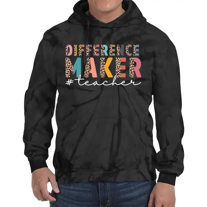 Difference Maker Teacher Back To School Tie Dye Hoodie