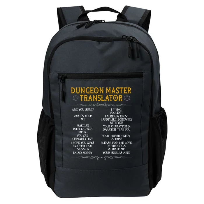 Dungeon Master Translator Funny Daily Commute Backpack