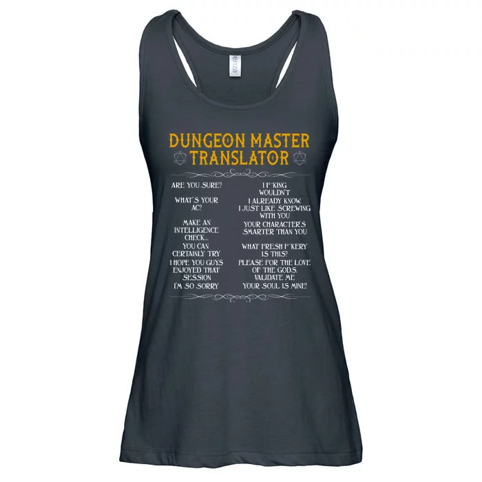 Dungeon Master Translator Funny Ladies Essential Flowy Tank