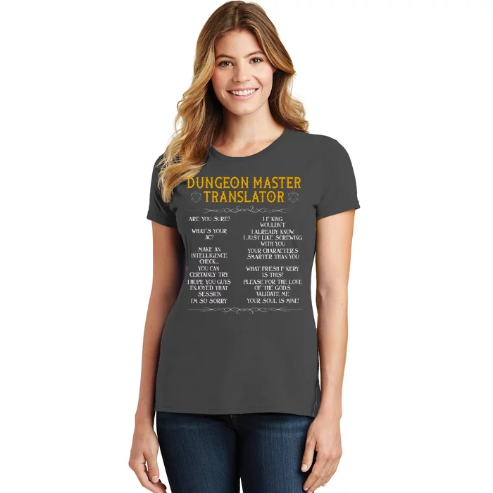 Dungeon Master Translator Funny Women's T-Shirt