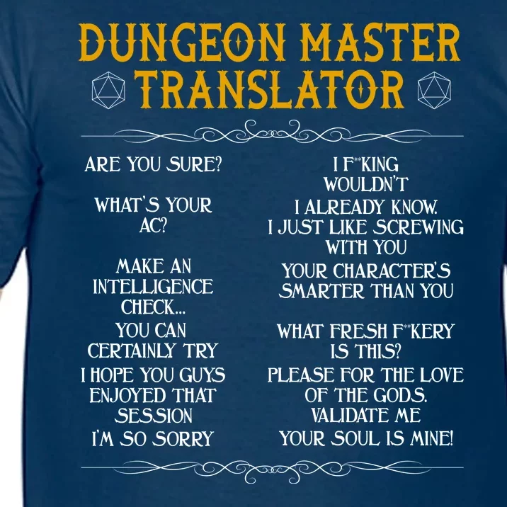 Dungeon Master Translator Funny Comfort Colors T-Shirt