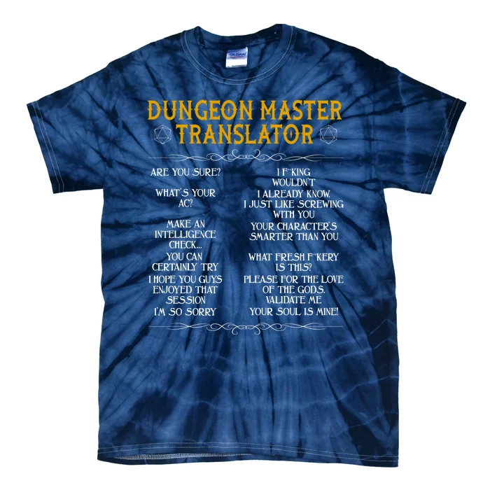 Dungeon Master Translator Funny Tie-Dye T-Shirt