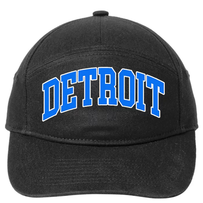 Detroit Michigan Throwback Design Print Classic 7-Panel Snapback Hat