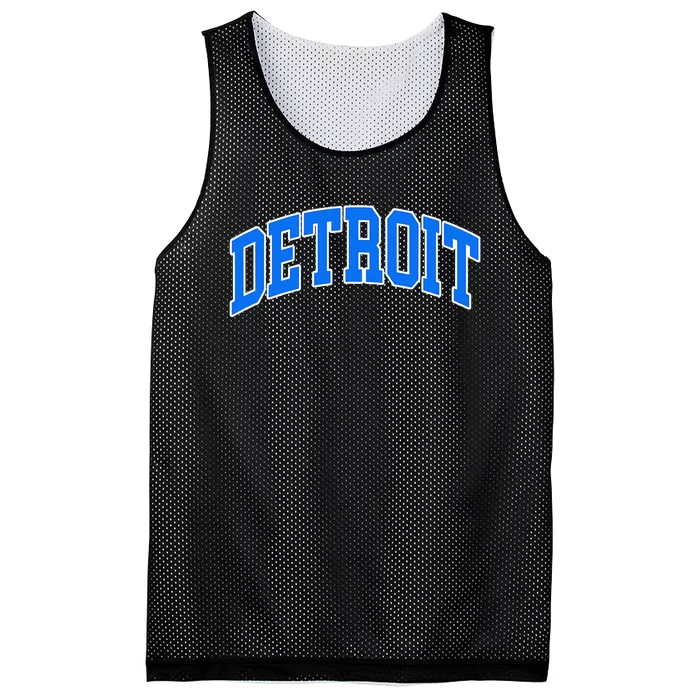 Detroit Michigan Throwback Design Print Classic Mesh Reversible Basketball Jersey Tank