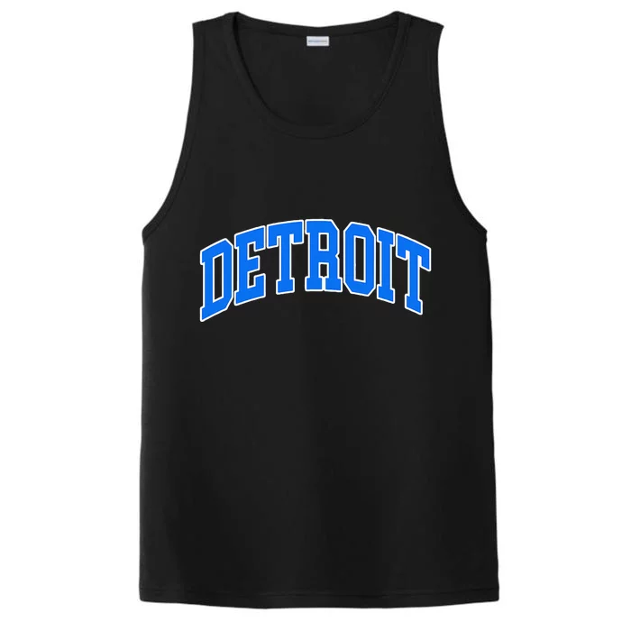 Detroit Michigan Throwback Design Print Classic Performance Tank