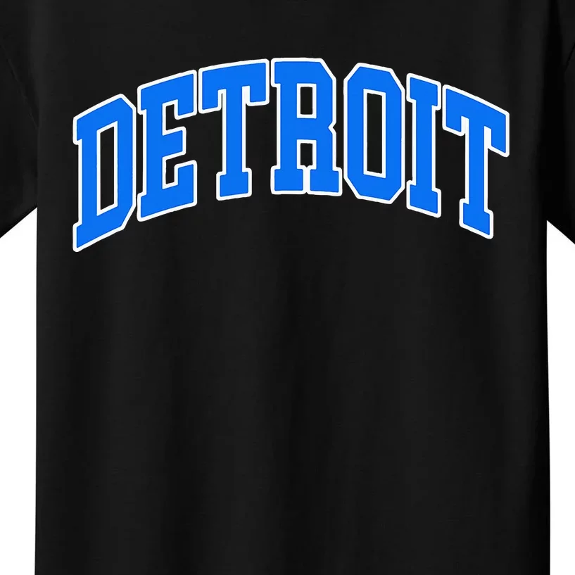 Detroit Michigan Throwback Design Print Classic Kids T-Shirt