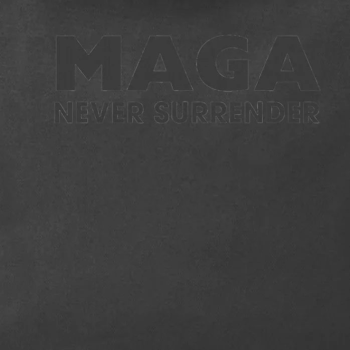 Dark Maga Trump Never Surrender Zip Tote Bag