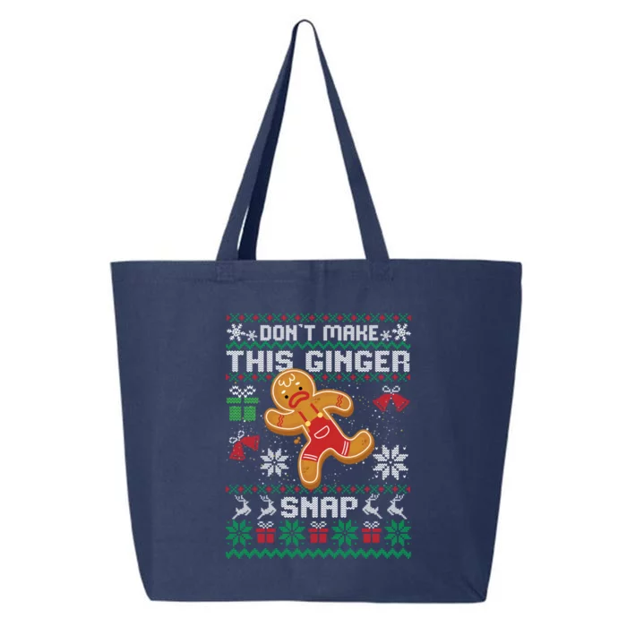 DonT Make This Ginger Snap Redhead Ugly Xmas Sweater Gift 25L Jumbo Tote