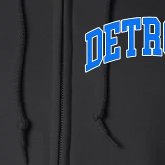 Detroit Michigan Throwback Design Classic Full Zip Hoodie