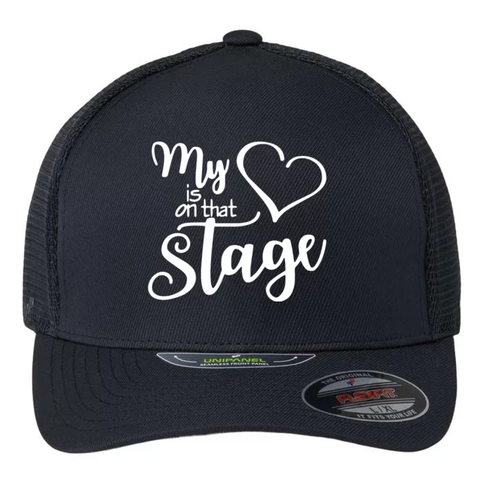 Dance Mom Tee My Heart Is On That Stage Dance Recital Flexfit Unipanel Trucker Cap