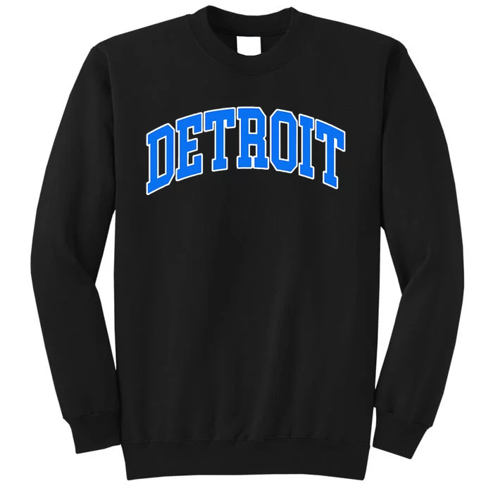 Detroit Michigan Throwback Design Print Classic Sweatshirt