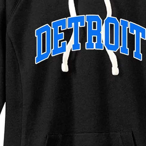 Detroit Michigan Throwback Design Print Classic Women's Fleece Hoodie