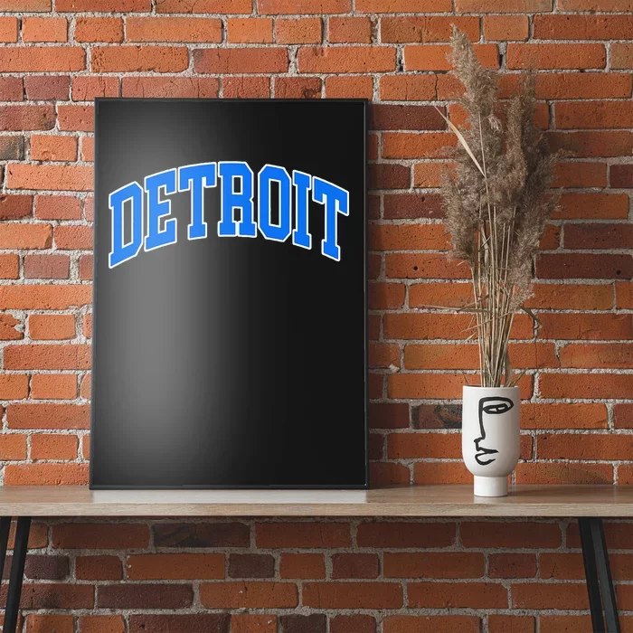 Detroit Michigan Throwback Design Print Classic Poster