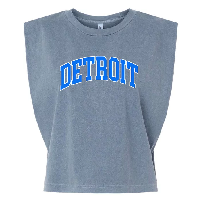 Detroit Michigan Throwback Design Print Classic Garment-Dyed Women's Muscle Tee