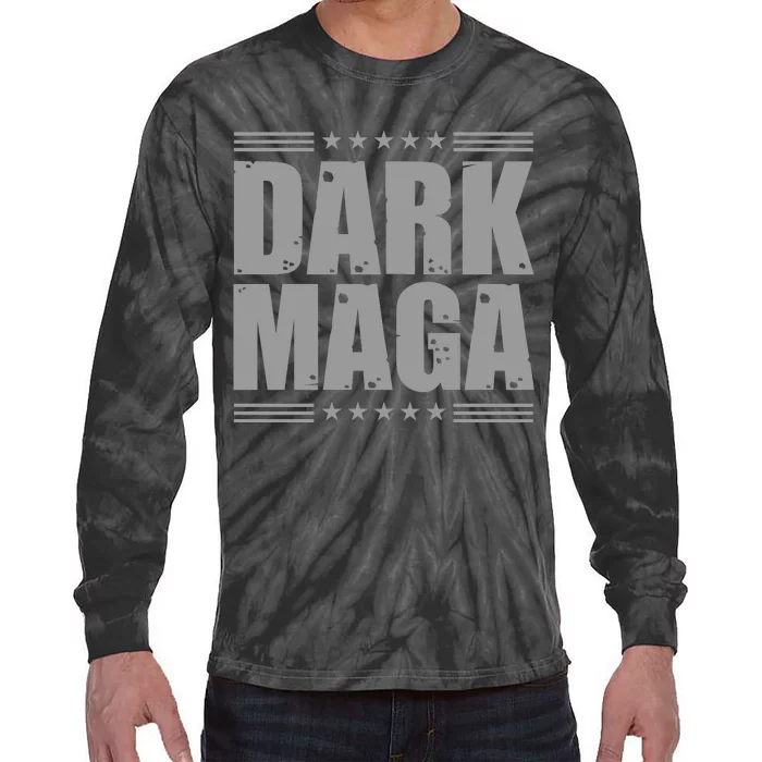 Dark Maga Trump 2024 Tie-Dye Long Sleeve Shirt