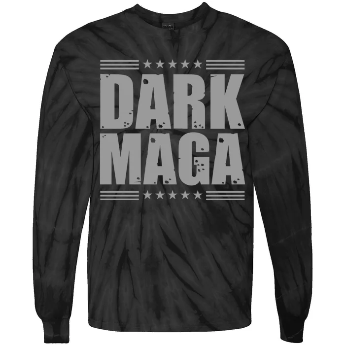 Dark Maga Trump 2024 Tie-Dye Long Sleeve Shirt