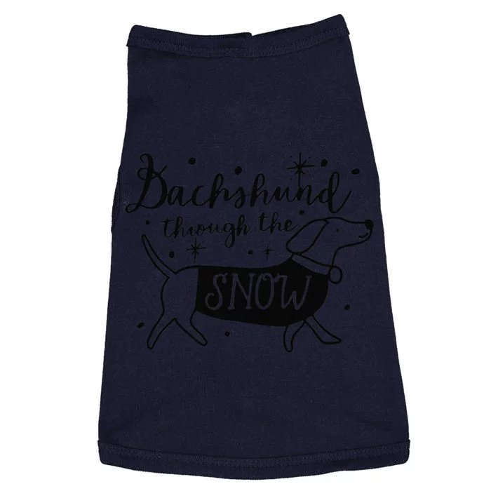 Dachshund Mom Through The Snow Dachshund Lover Christmas Doggie Tank