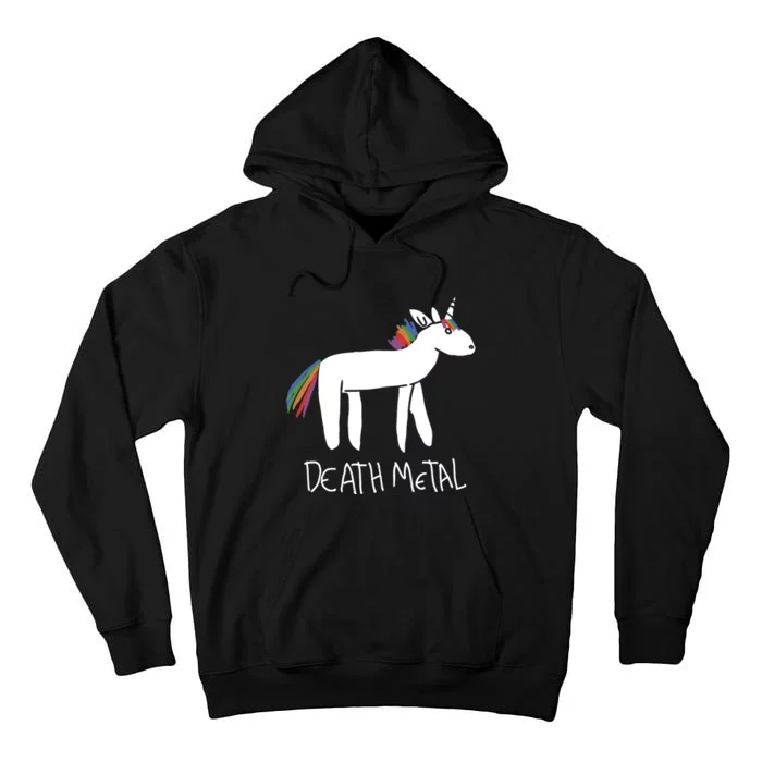 Death Metal Unicorn Rainbow Tall Hoodie