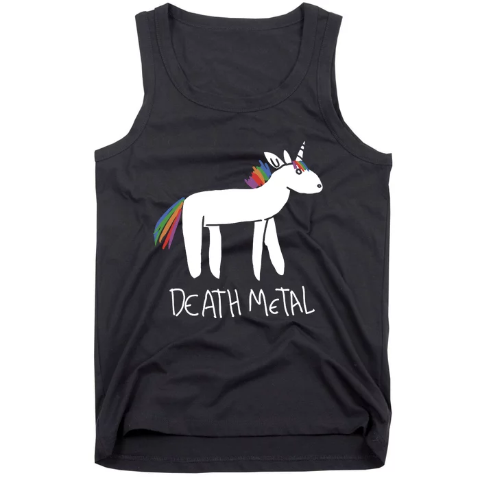 Death Metal Unicorn Rainbow Tank Top