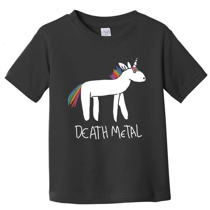 Death Metal Unicorn Rainbow Toddler T-Shirt