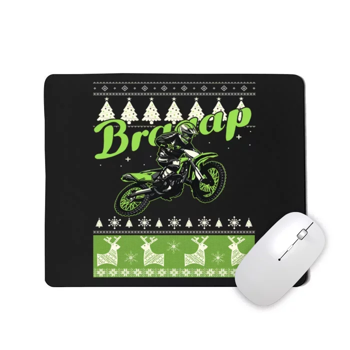 Dirtbike Motocross Ugly Christmas Sweatshirt Xmas Costume Mousepad