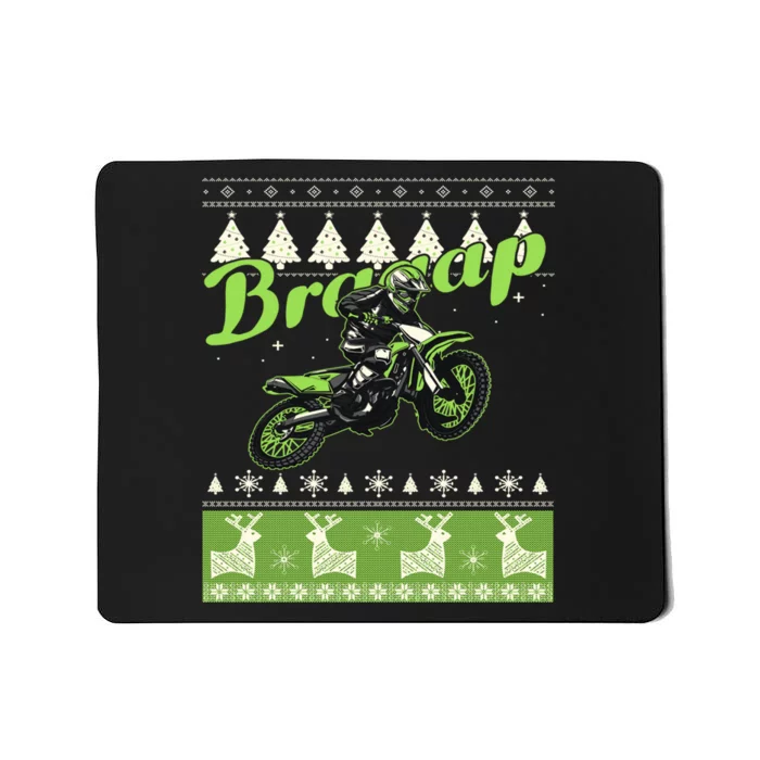 Dirtbike Motocross Ugly Christmas Sweatshirt Xmas Costume Mousepad