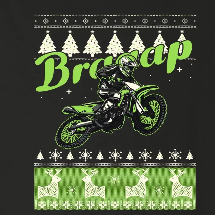 Dirtbike Motocross Ugly Christmas Sweatshirt Xmas Costume Toddler Long Sleeve Shirt