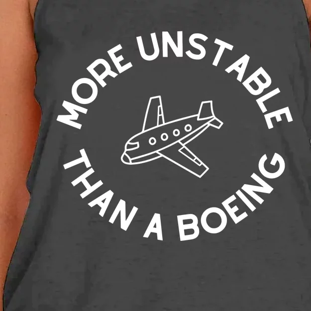 Doublecrossco More Unstable Than A Boeing Women's Knotted Racerback Tank