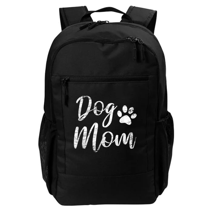 Dog Mom Vintage Distressed Design Funny Dog Paw Daily Commute Backpack