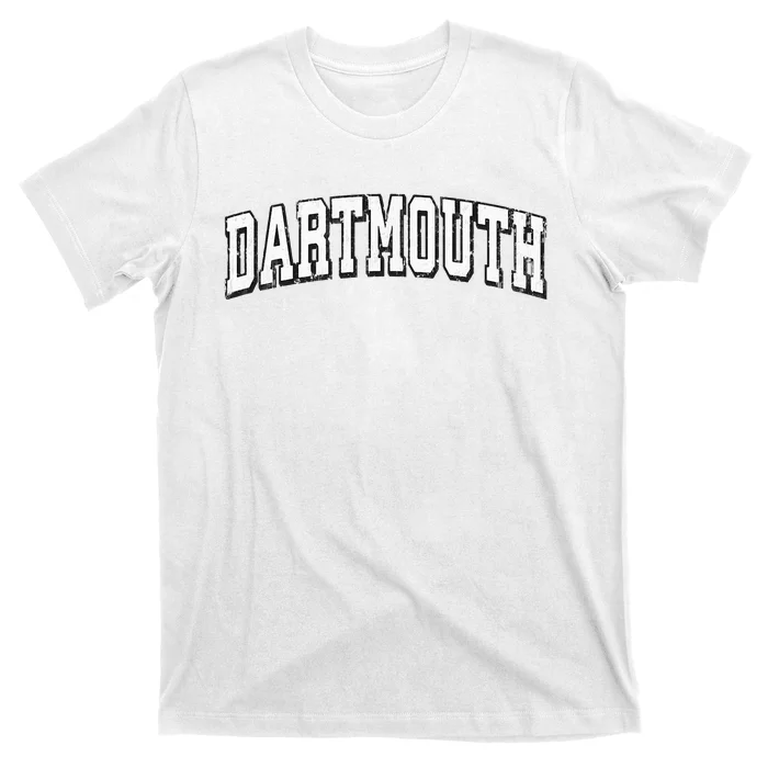 Dartmouth Massachusetts Vintage Athletic Sports B&W Print T-Shirt