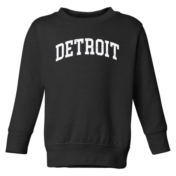 Detroit Michigan Vintage Worn Design Classic Toddler Sweatshirt