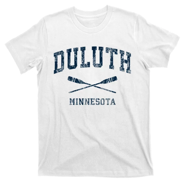 Duluth Minnesota Vintage Nautical Paddles Sports Oars T-Shirt