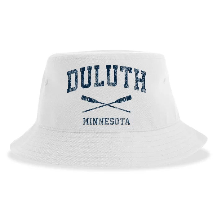 Duluth Minnesota Vintage Nautical Paddles Sports Oars Sustainable Bucket Hat