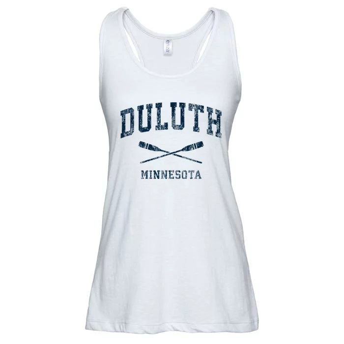 Duluth Minnesota Vintage Nautical Paddles Sports Oars Ladies Essential Flowy Tank