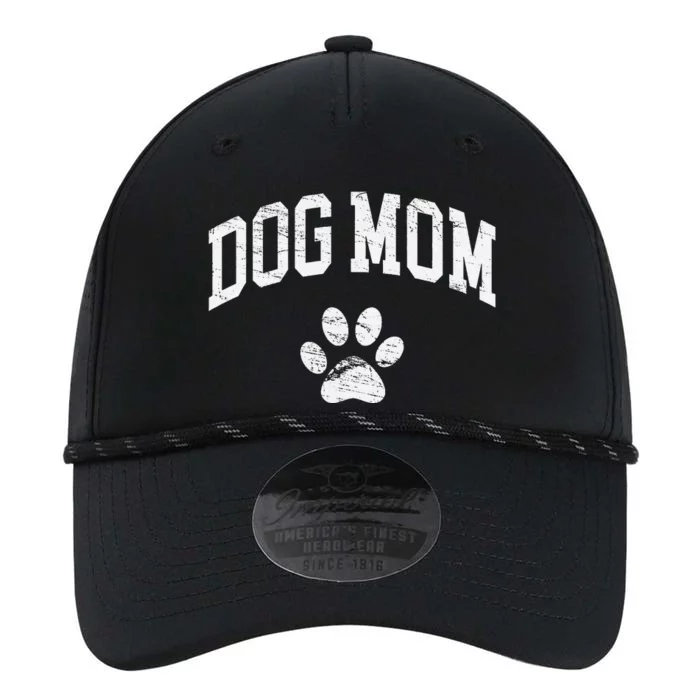 Dog Mom Vintage Distressed Design Funny Dog Paw Performance The Dyno Cap