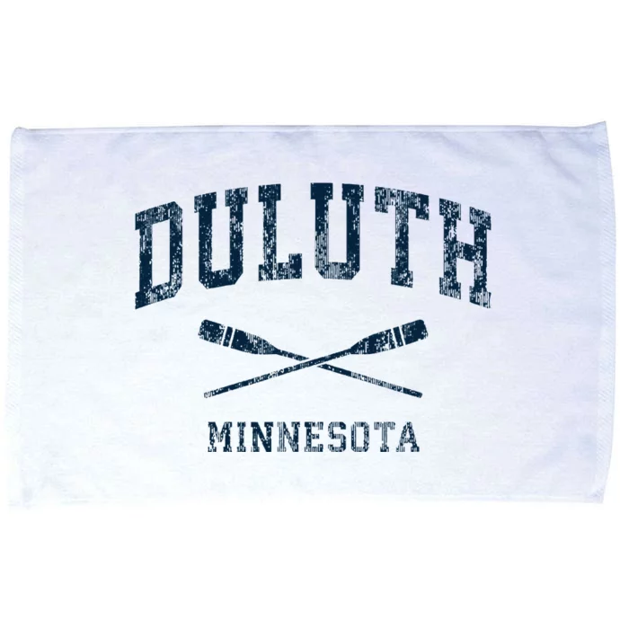 Duluth Minnesota Vintage Nautical Paddles Sports Oars Microfiber Hand Towel