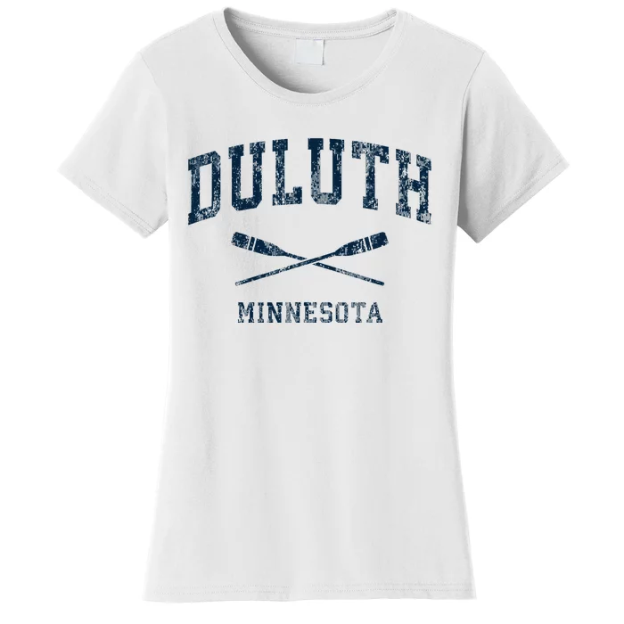 Duluth Minnesota Vintage Nautical Paddles Sports Oars Women's T-Shirt