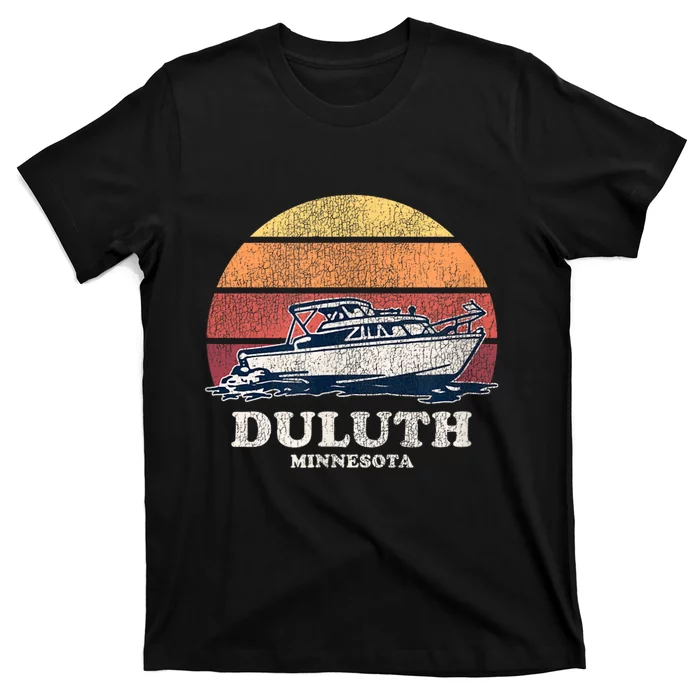 Duluth MN Vintage Boating 70s Retro Boat T-Shirt