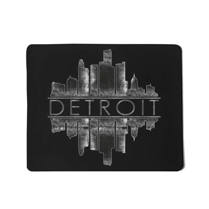 Detroit Mirrored Vintage Skyline Mousepad