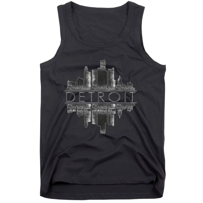 Detroit Mirrored Vintage Skyline Tank Top