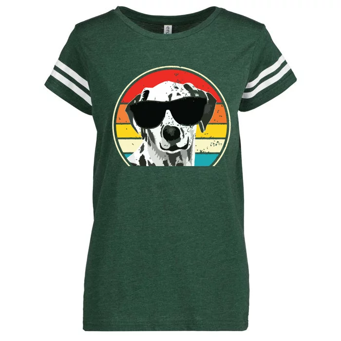 Dalmatian Mom Vintage Sunglasses Funny Cute Dog Dalmatian Enza Ladies Jersey Football T-Shirt