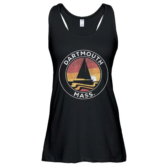 Dartmouth Massachusetts Vintage Sailboat 70s Ladies Essential Flowy Tank